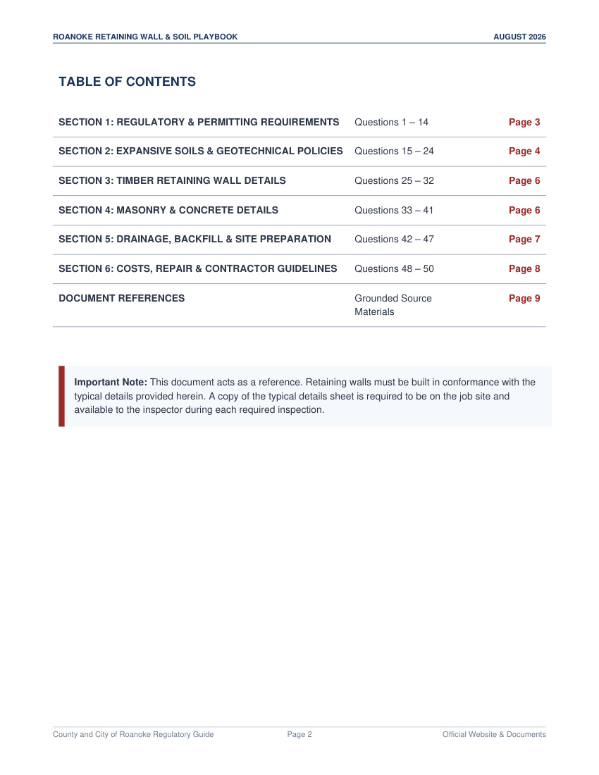 Technical questions
