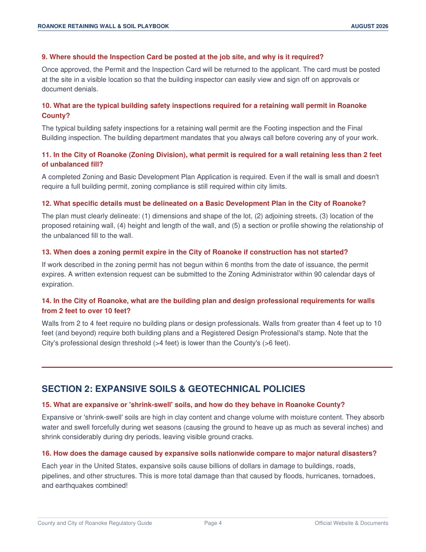 Regulatory questions