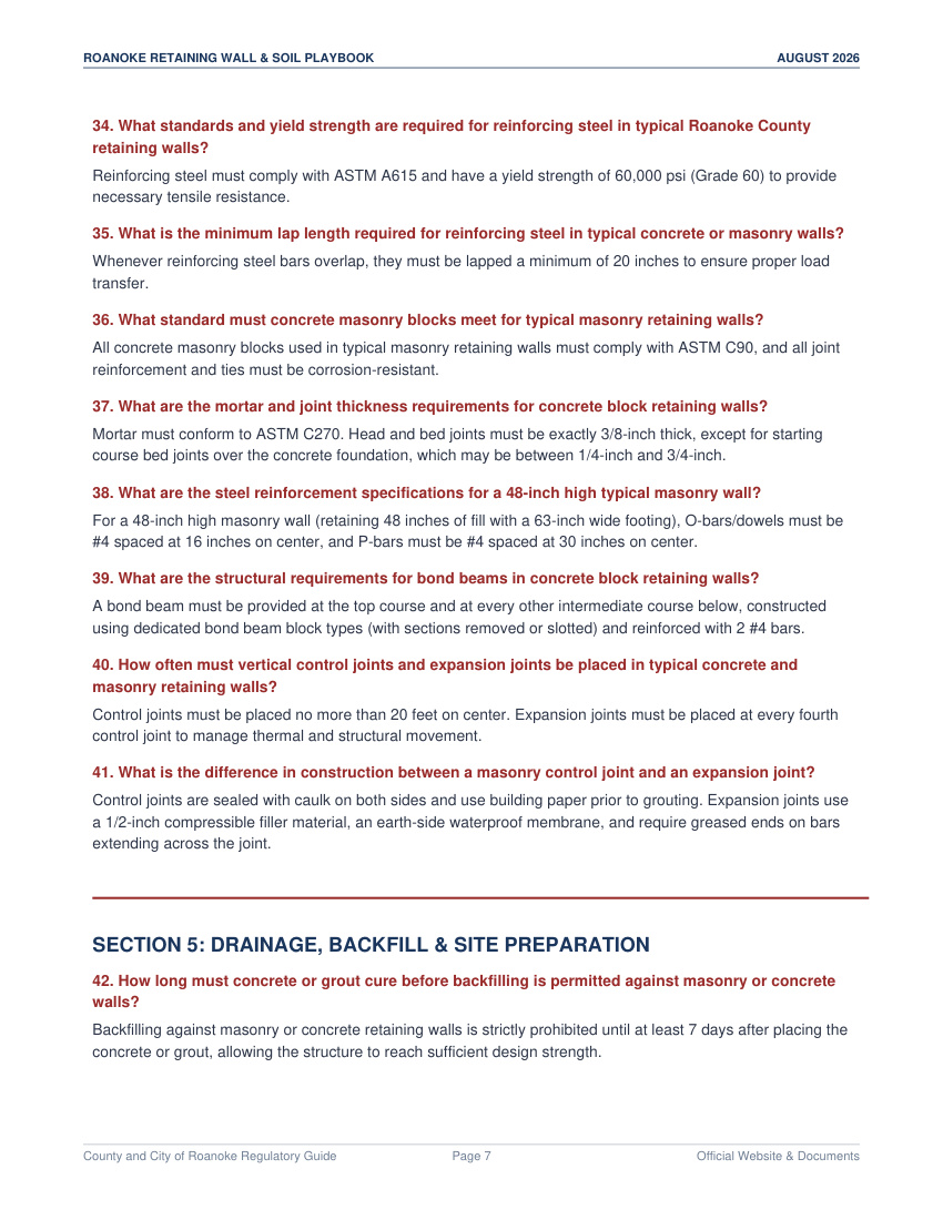 Maintenance questions