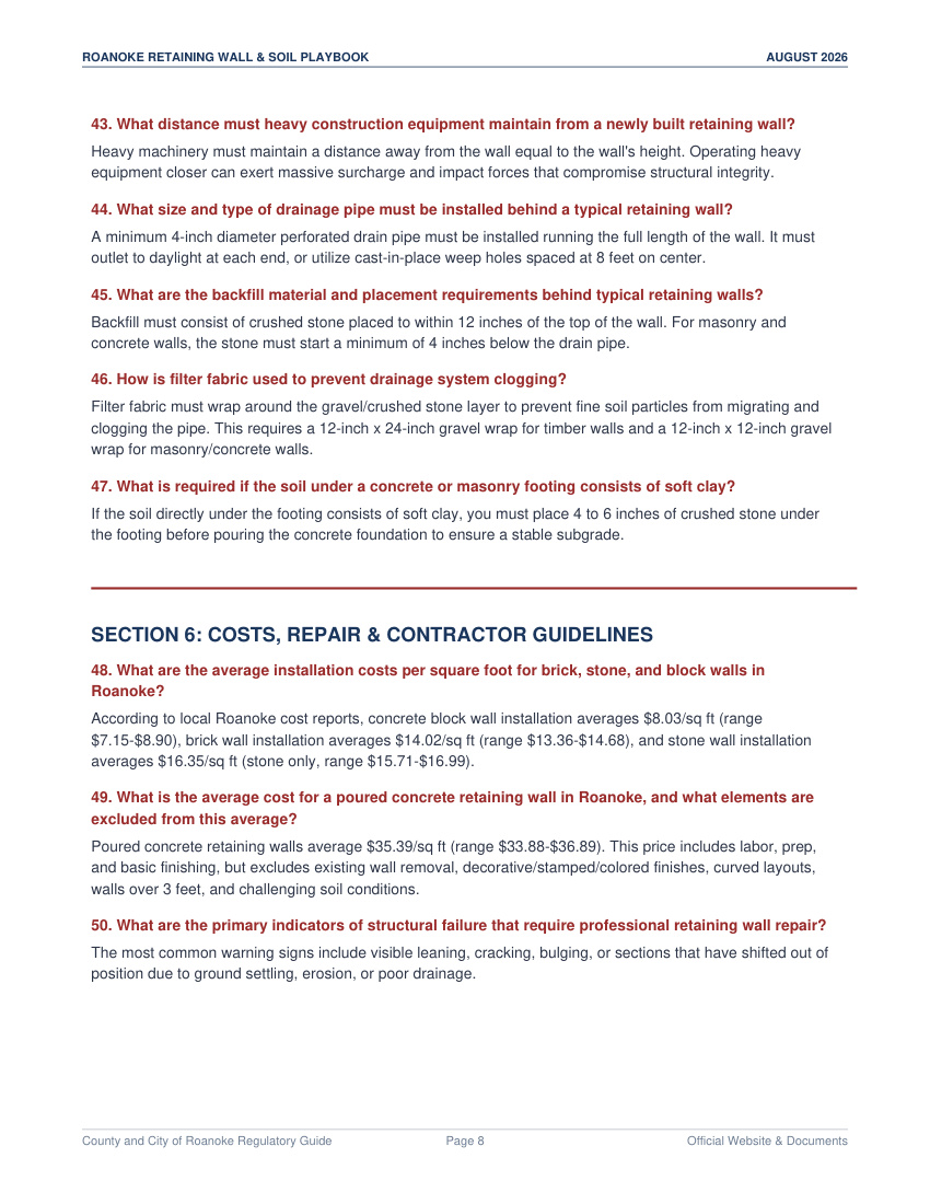 Maintenance questions